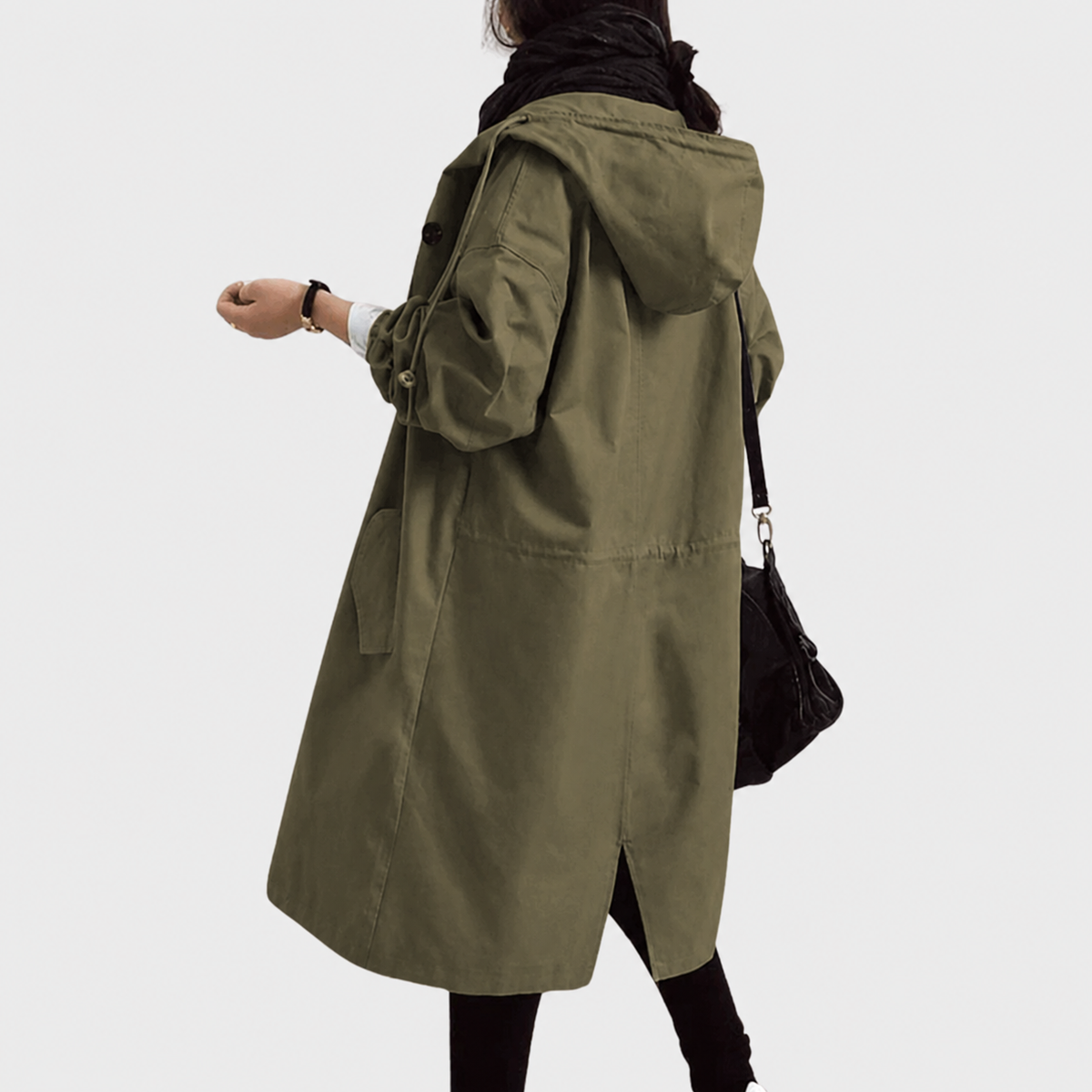 Bayer Modehaus - Damen Oversized Mantel mit Kapuze, langer Übergangsmantel - Produktbild 11