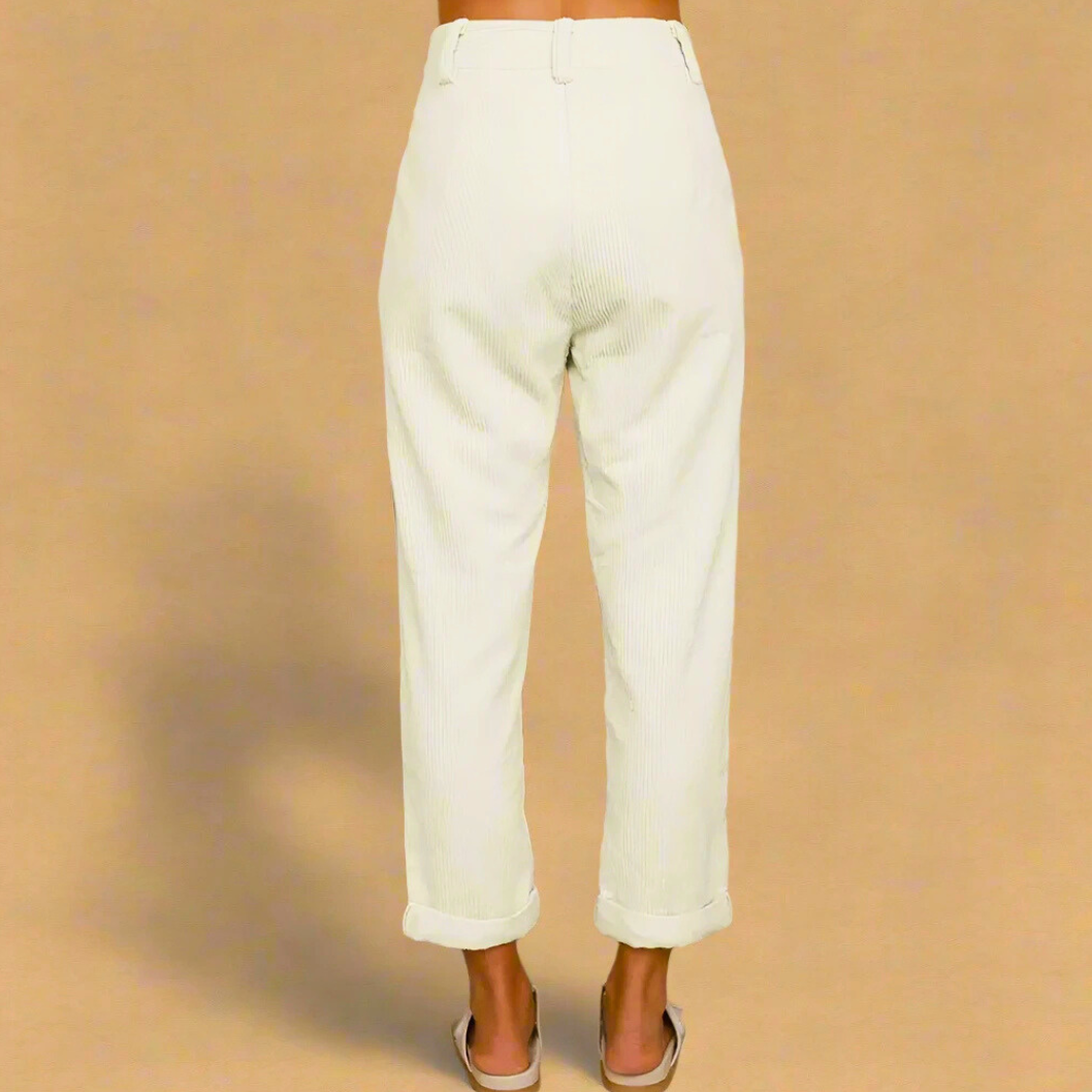 Bayer Modehaus - Damen Cordhose mit Bundfalten, High Waist, verkürzt - Produktbild 6