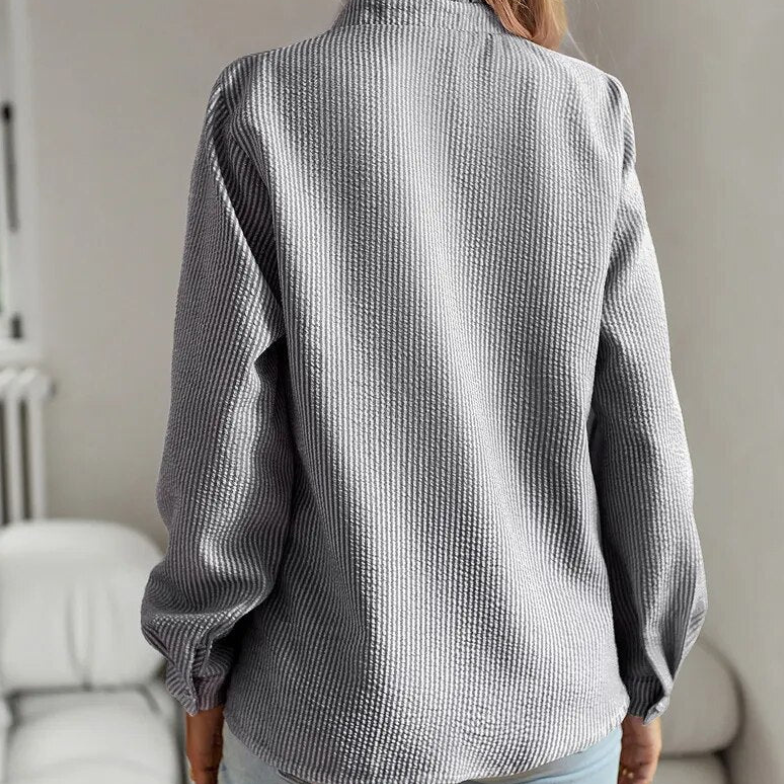 Bayer Modehaus - Damen Bluse mit Rüschenkragen und Knopfleiste, langarm - Produktbild 6