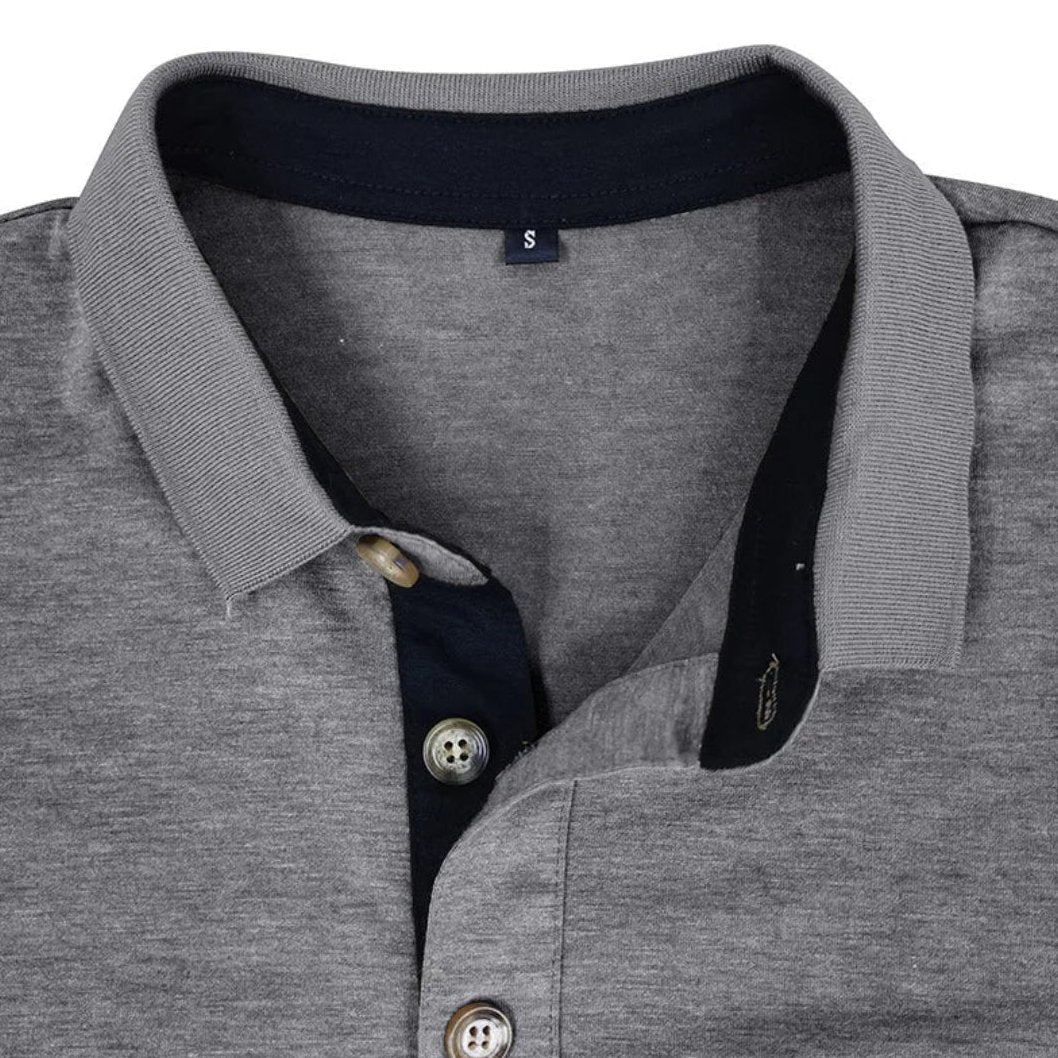 Bayer Modehaus - Herren Langarm-Poloshirt mit Polokragen und Brusttasche - Produktbild 18