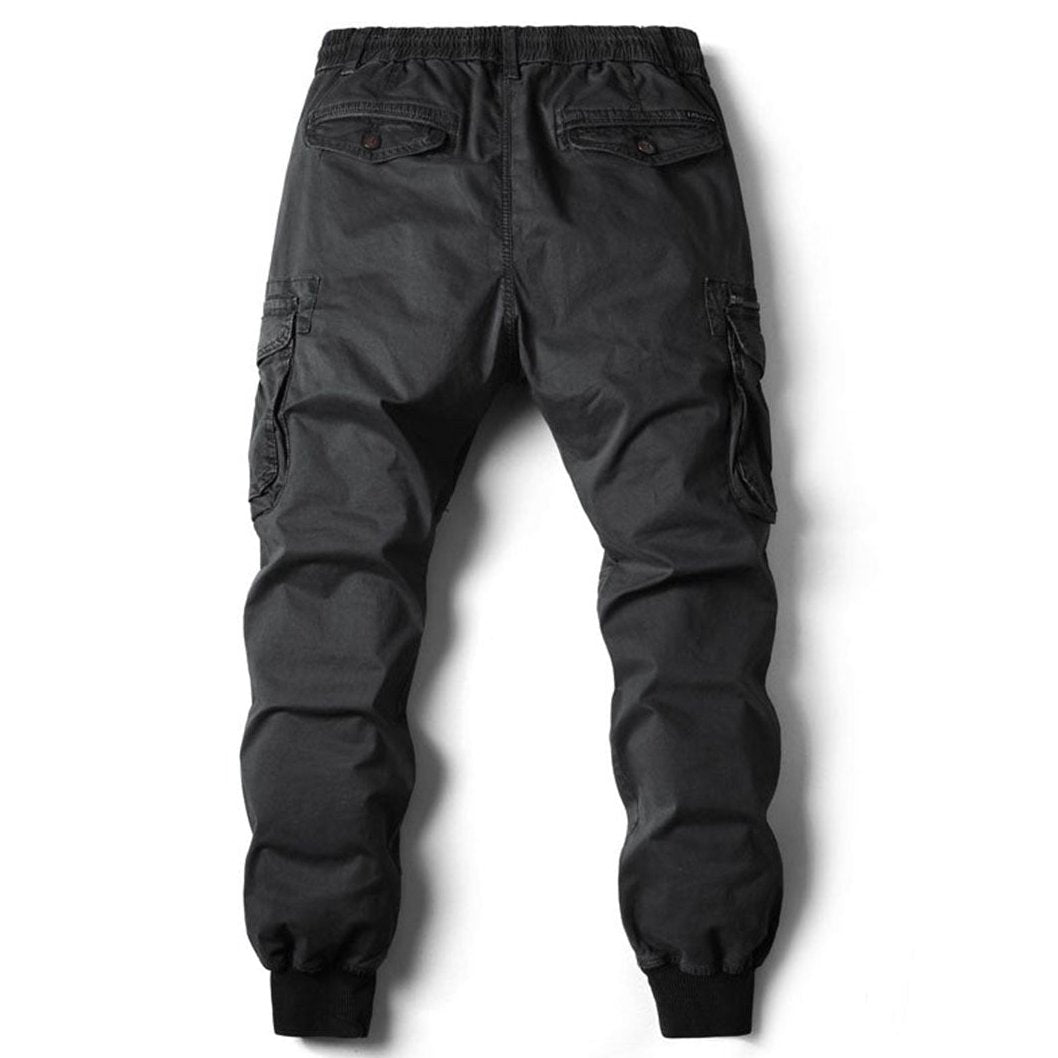 Cargohose Herren in Twilloptik mit schmal zulaufender Passform
