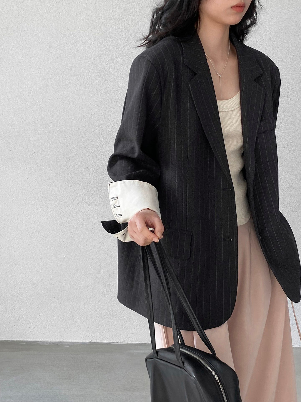 Blazer mit Streifen und Rückenstickerei für Damen in Gestreift - Ansicht 2
