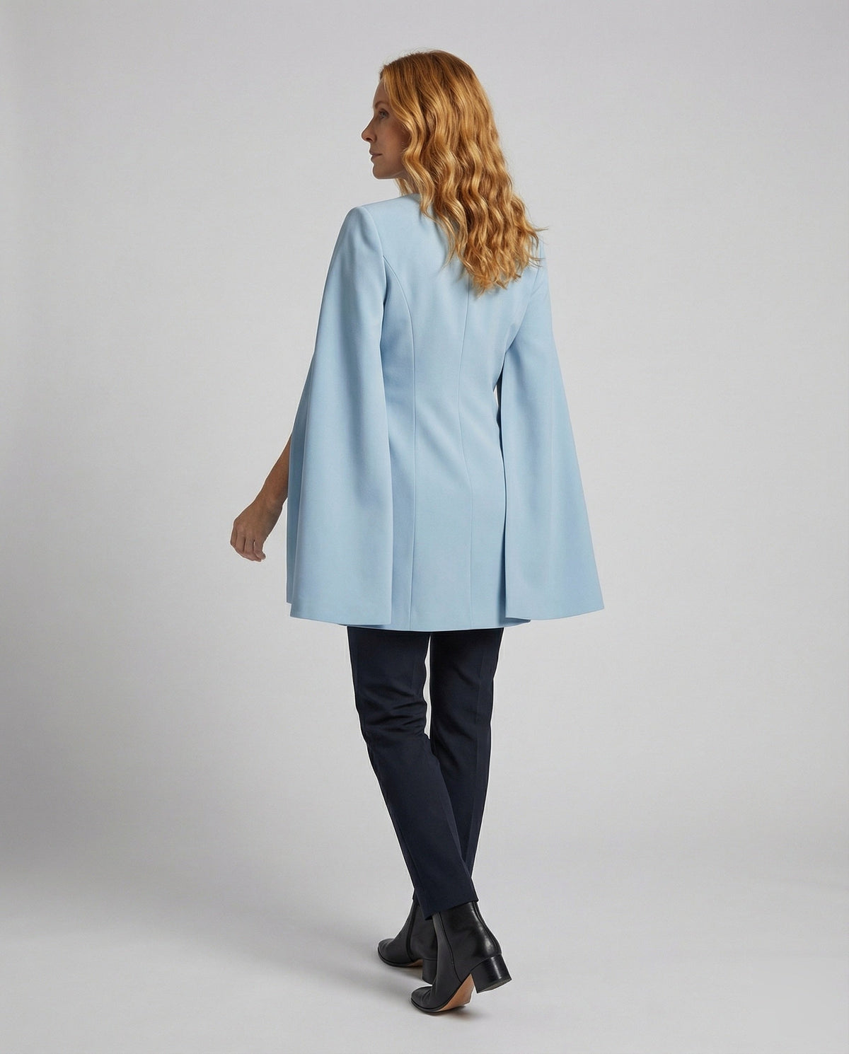 Blazerkleid mit Cape-Ärmeln und V-Ausschnitt für Damen