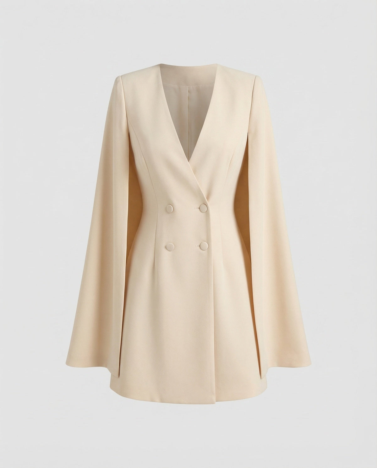 Blazerkleid mit Cape-Ärmeln und V-Ausschnitt für Damen