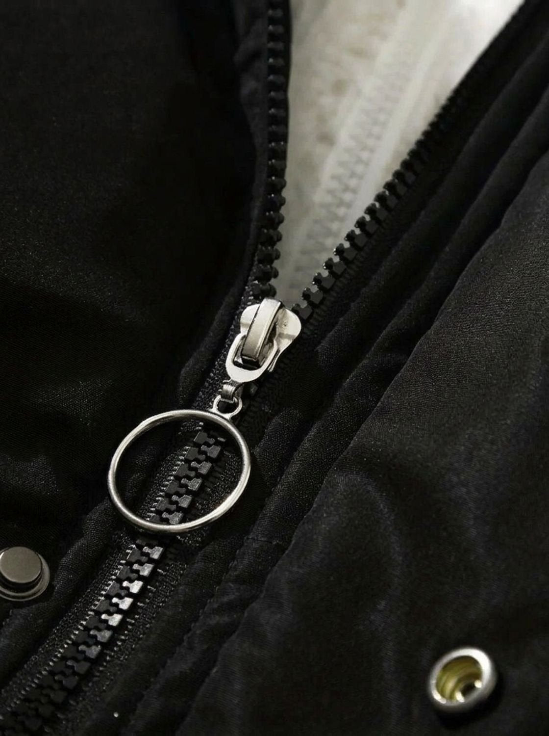Daunenjacke Damen mit Sherpa-Fleece-Futter und Kapuze, hüftlang