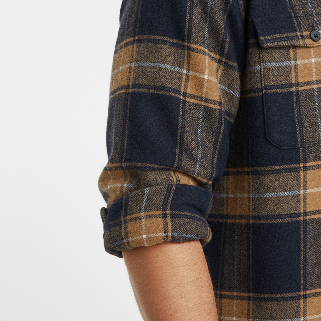 Kariertes Flanellhemd mit Button-Down-Kragen für Herren - Ansicht 10