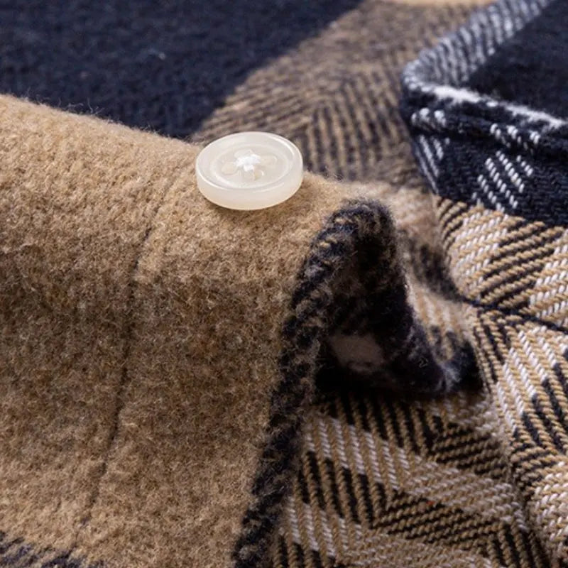 Kariertes Flanellhemd mit Button-Down-Kragen für Herren - Ansicht 16
