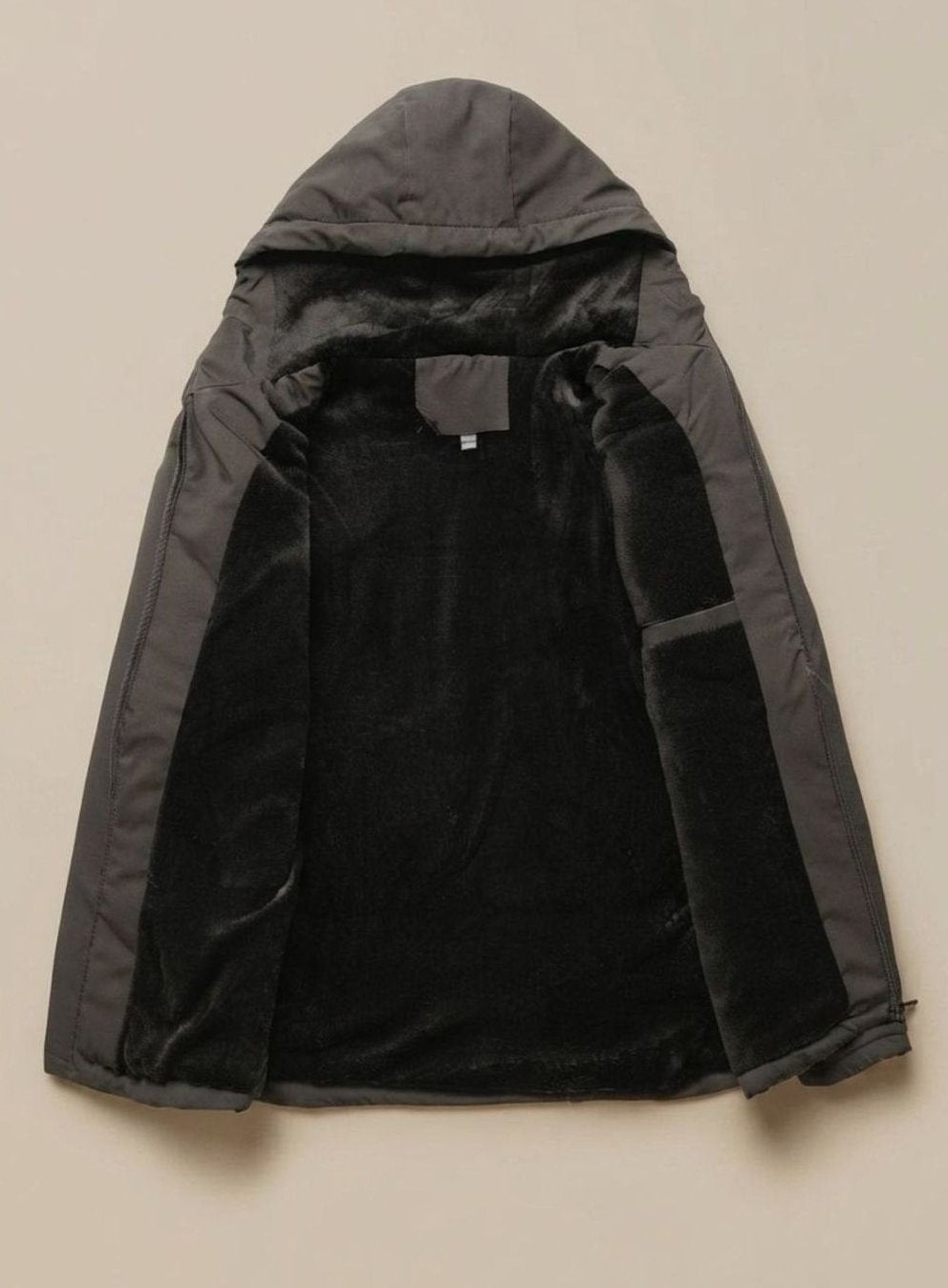 Winterjacke Herren Wasserdichte Kapuzenjacke mit Fleece-Innenfutter