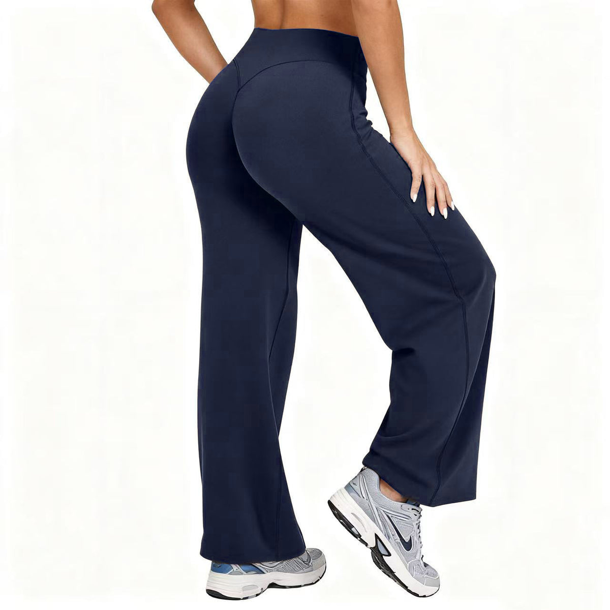 Hose mit geradem Bein und Einsätzen für Damen