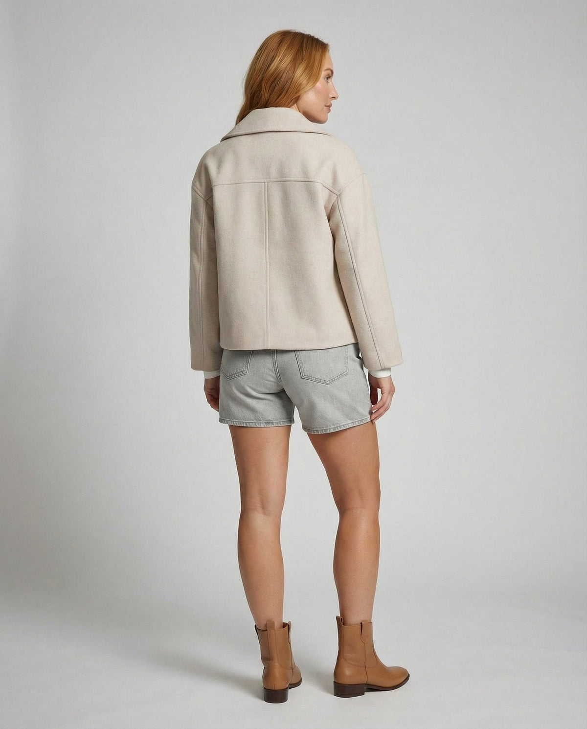 Jacke mit Kurzschnitt und Reverskragen für Damen