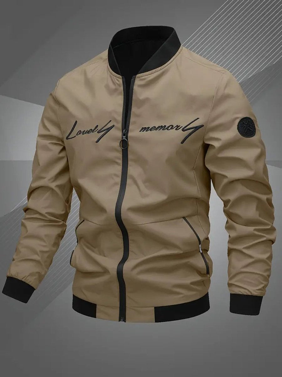 Jacken Herren Bomberjacke aus Polyester mit Baseball-Kragen