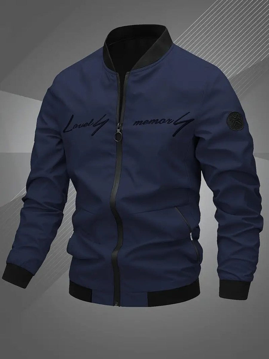 Jacken Herren Bomberjacke aus Polyester mit Baseball-Kragen