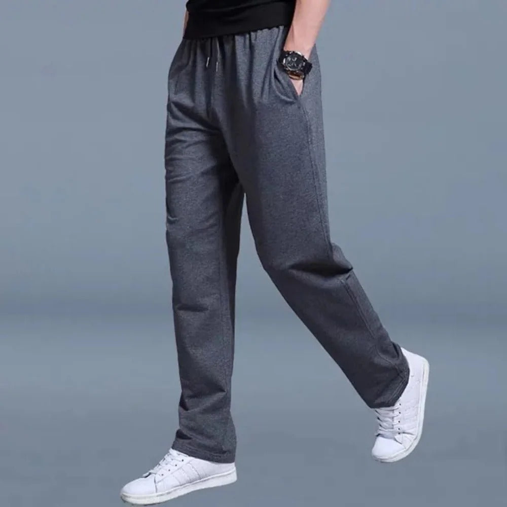 Jogging Hosen Herren mit Kordelzug, Seitentaschen und geradem Schnitt