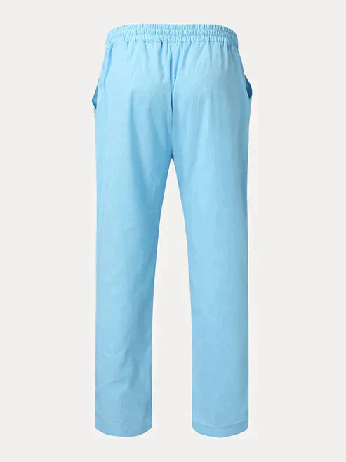 Loungewear Herren Zweiteiler mit V-Ausschnitt und lockerer Passform