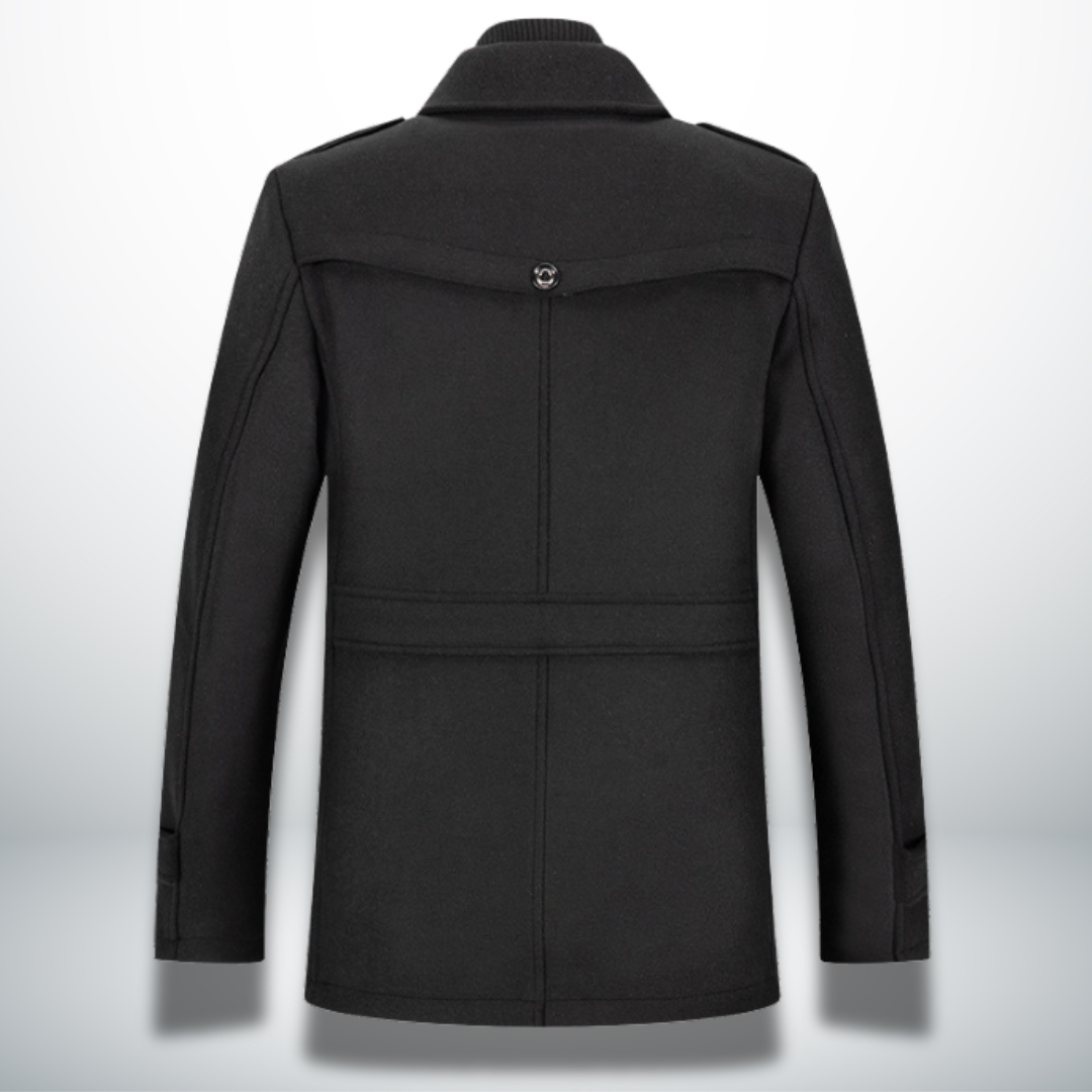 Mantel mit Knopffront, Kragen und Taschen für Herren - Ansicht 7