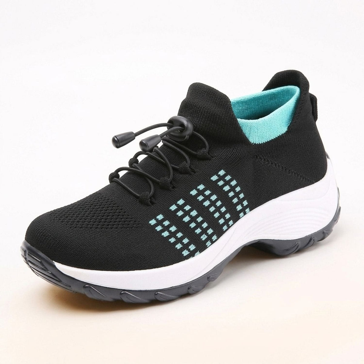 Orthopädische Schuhe Damen aus Strick, atmungsaktiv mit breiter Zehenbox