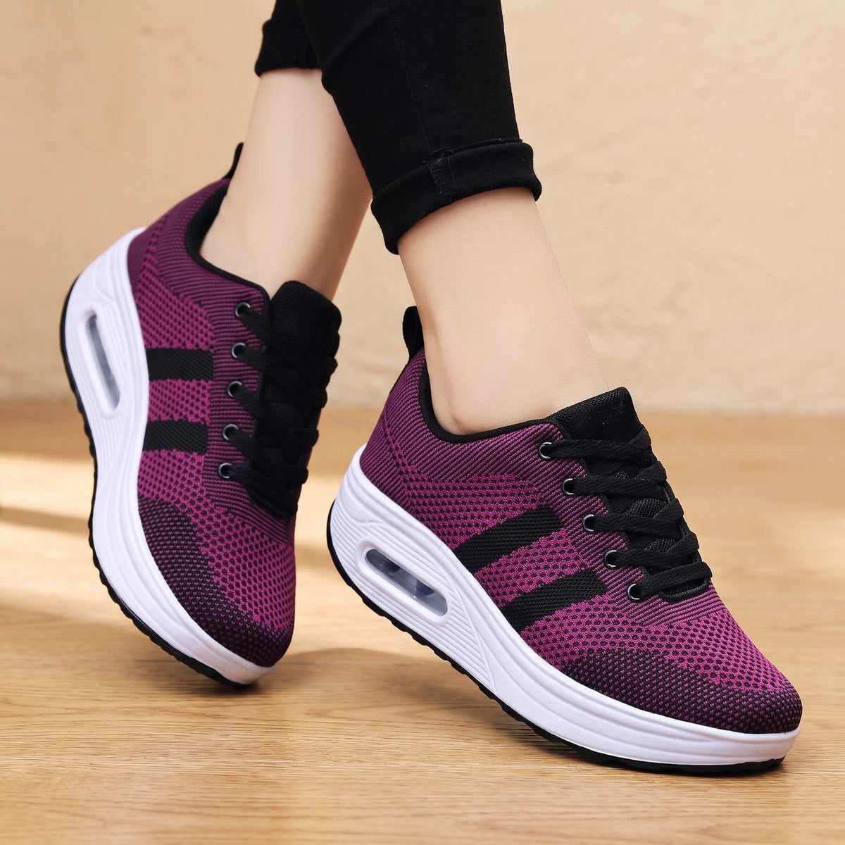 Orthopädische Schuhe Damen leicht mit Luftpolster, atmungsaktive Sneaker