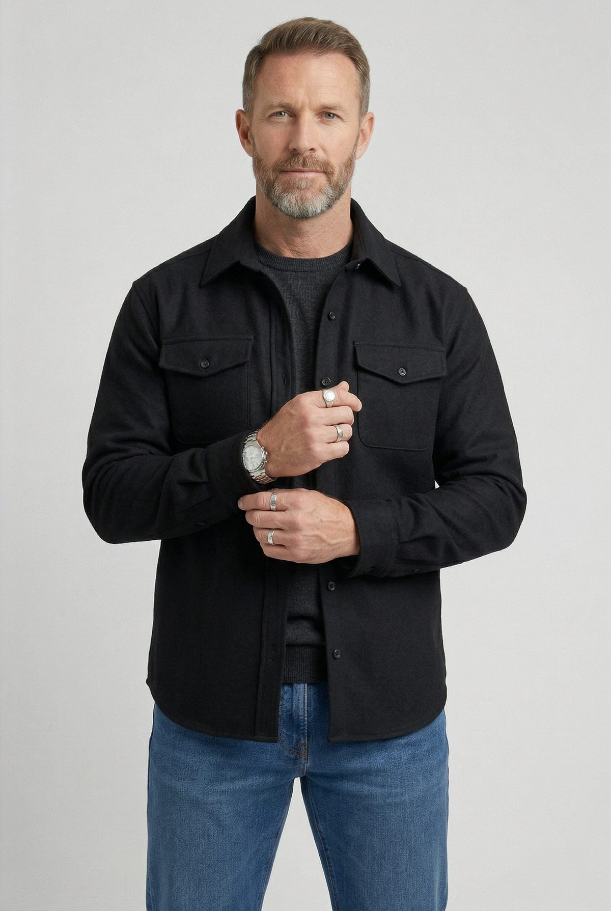 Overshirt mit Brusttaschen und Knopfleiste für Herren