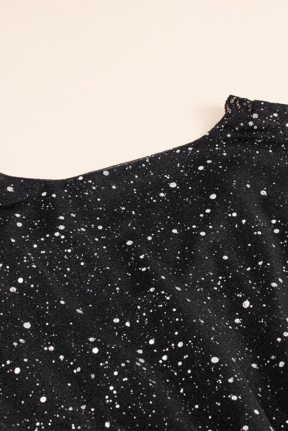 Pailletten Kleid mit Wickelschnitt und V-Ausschnitt für Damen