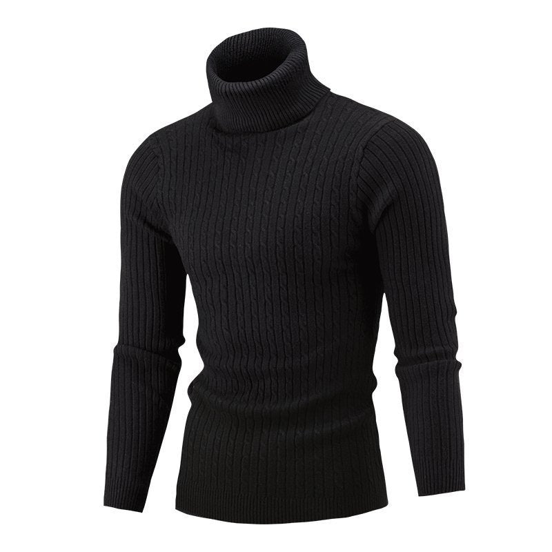 Pullover mit Zopfmuster und Rollkragen für Herren