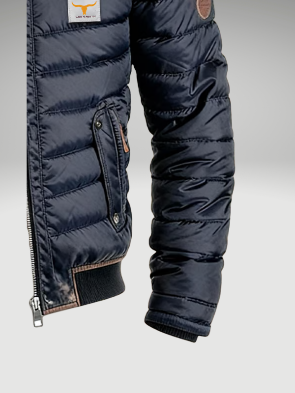 Steppjacke mit Stehkragen und Fronttaschen für Herren - Ansicht 2