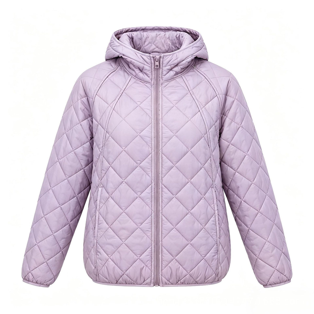 Jacke mit Steppung und Kapuze für Damen in Violett - Ansicht 5