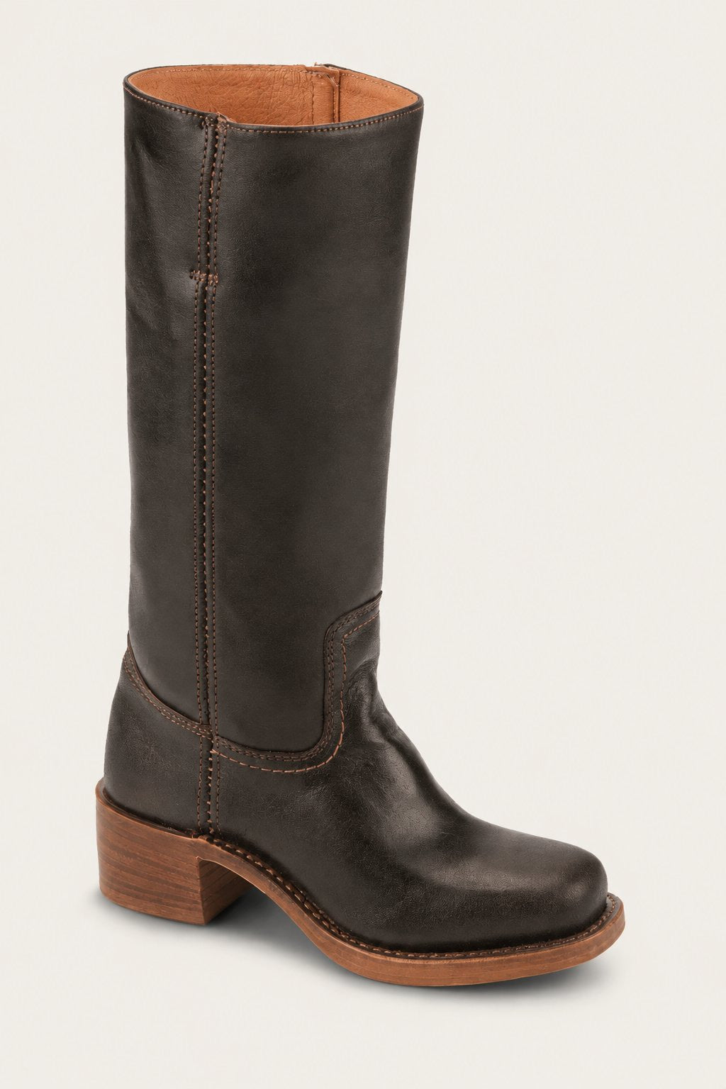 Stiefel mit kniehohem Schaft und Blockabsatz für Damen - Ansicht 2