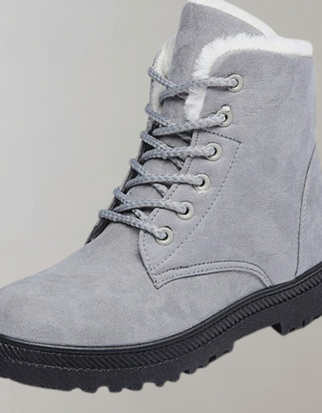 Stiefeletten Damen warm gefütterte Winterboots in Wildlederoptik