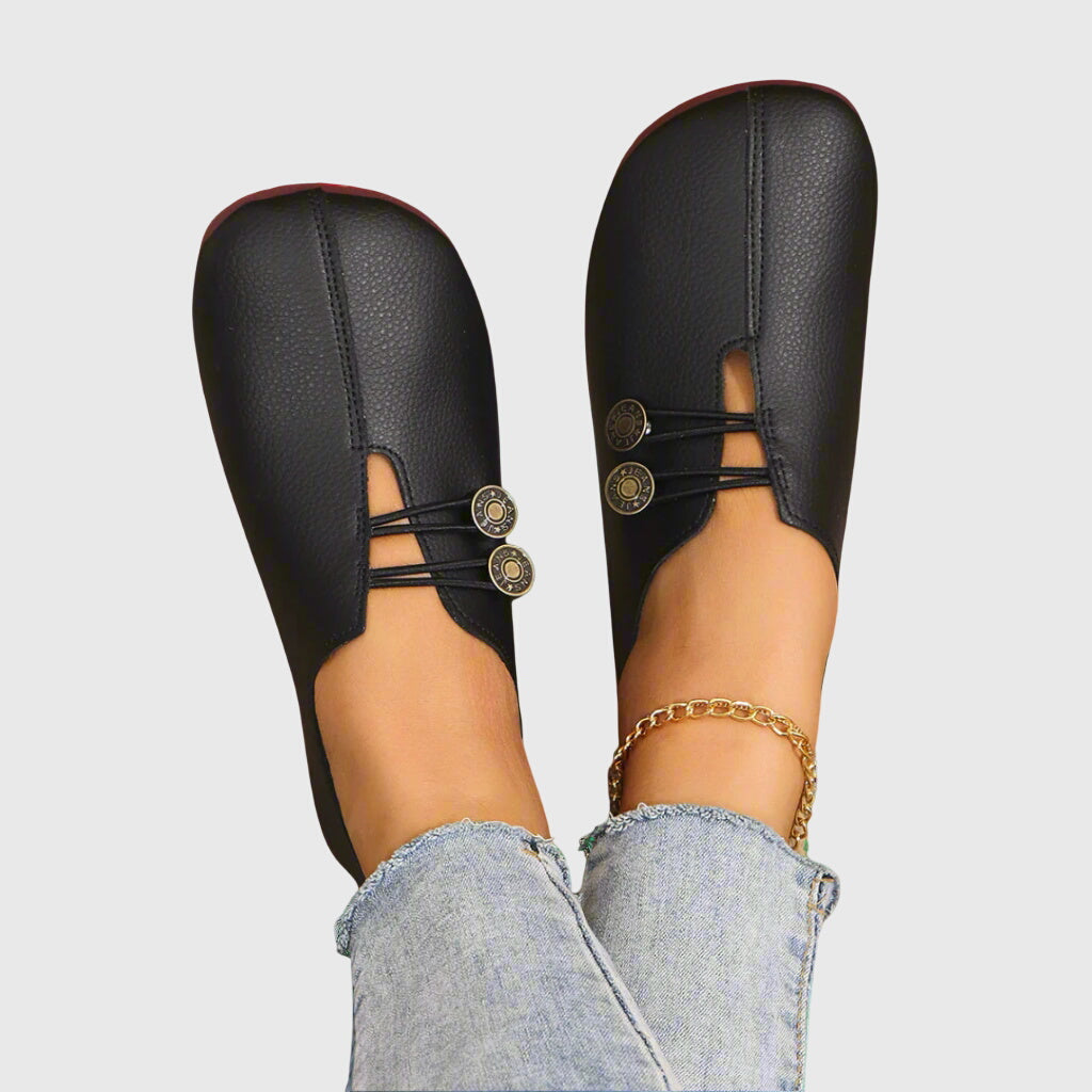 Stiefeletten mit Zierschnürung und Metallknöpfen für Damen