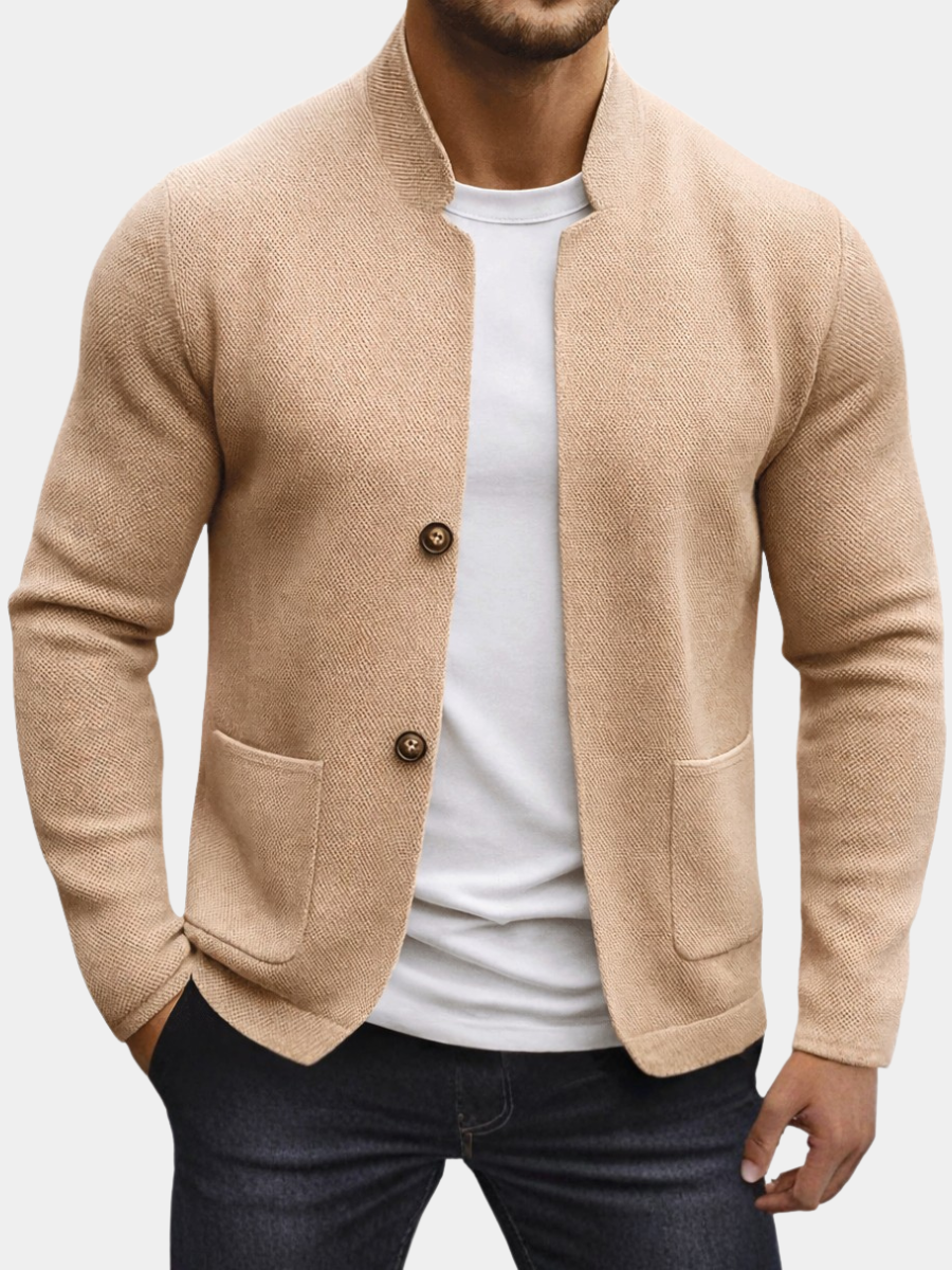 Strickjacke Herren mit markanter Struktur und entspanntem Schnitt