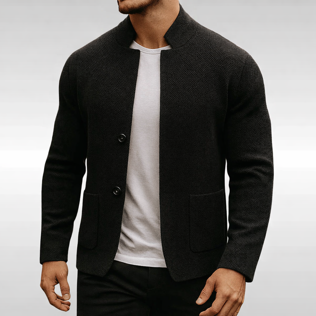 Strickjacke Herren mit markanter Struktur und entspanntem Schnitt