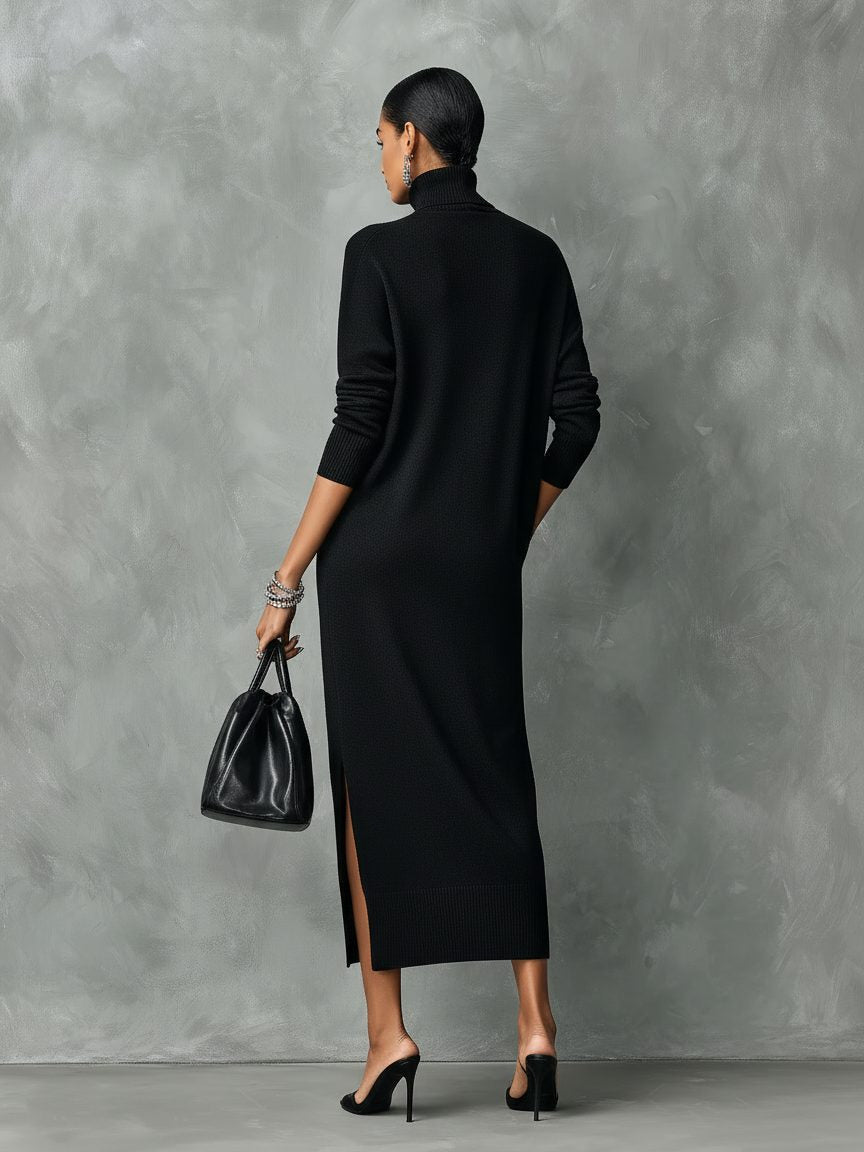 Strickkleid mit langen Ärmeln für Damen