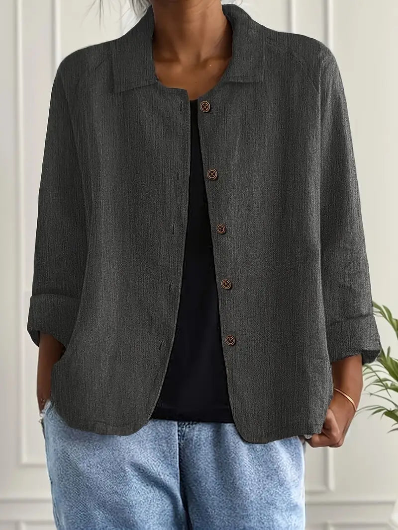 Übergangsjacke Damen Leichte Jacke mit Knopfleiste für den Sommer