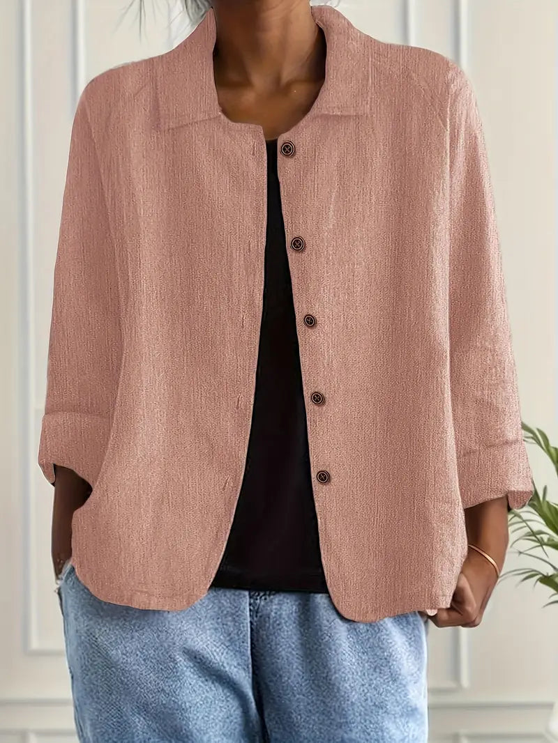 Übergangsjacke Damen Leichte Jacke mit Knopfleiste für den Sommer