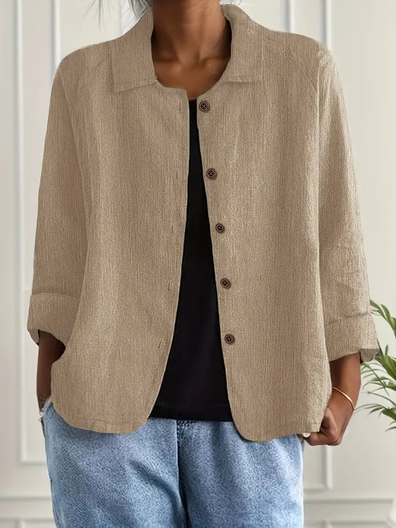 Übergangsjacke Damen Leichte Jacke mit Knopfleiste für den Sommer