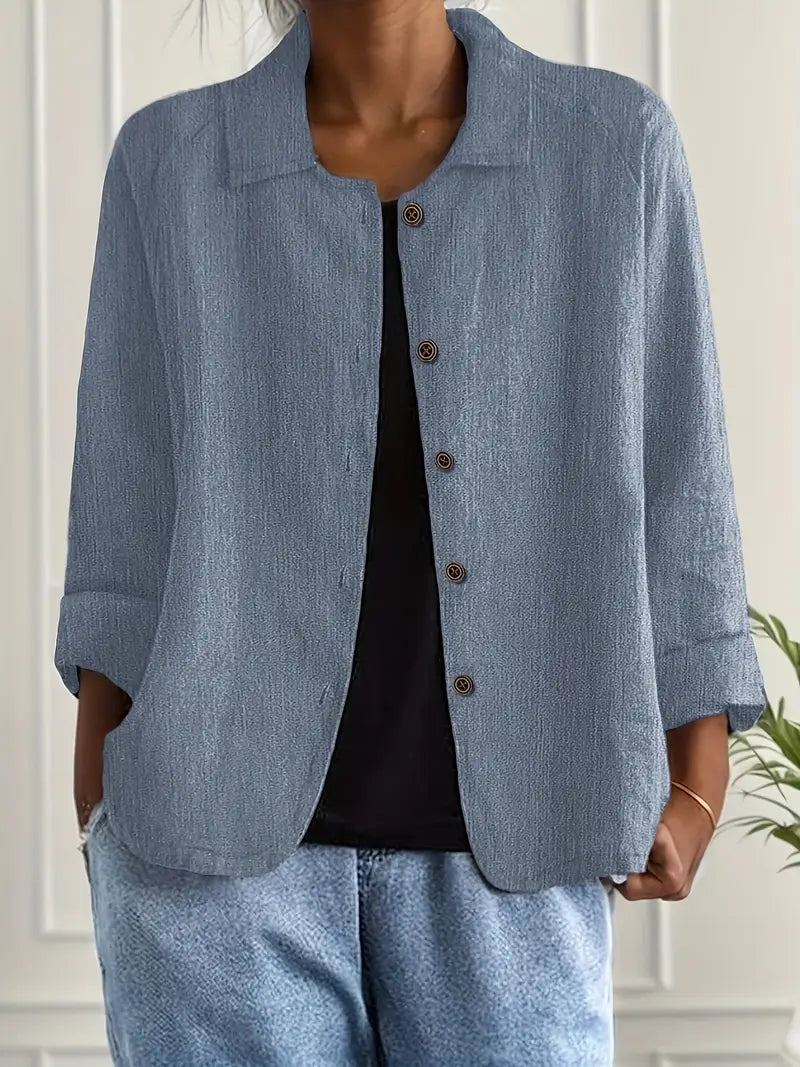 Übergangsjacke Damen Leichte Jacke mit Knopfleiste für den Sommer