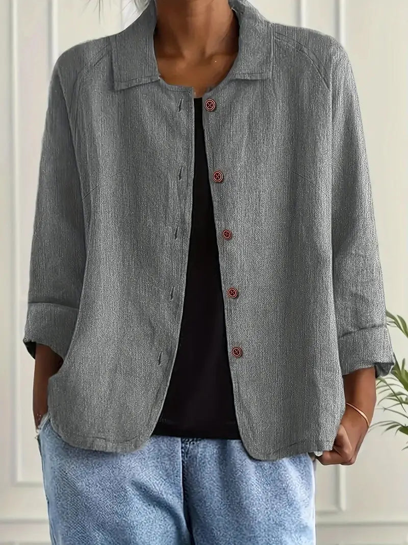 Übergangsjacke Damen Leichte Jacke mit Knopfleiste für den Sommer