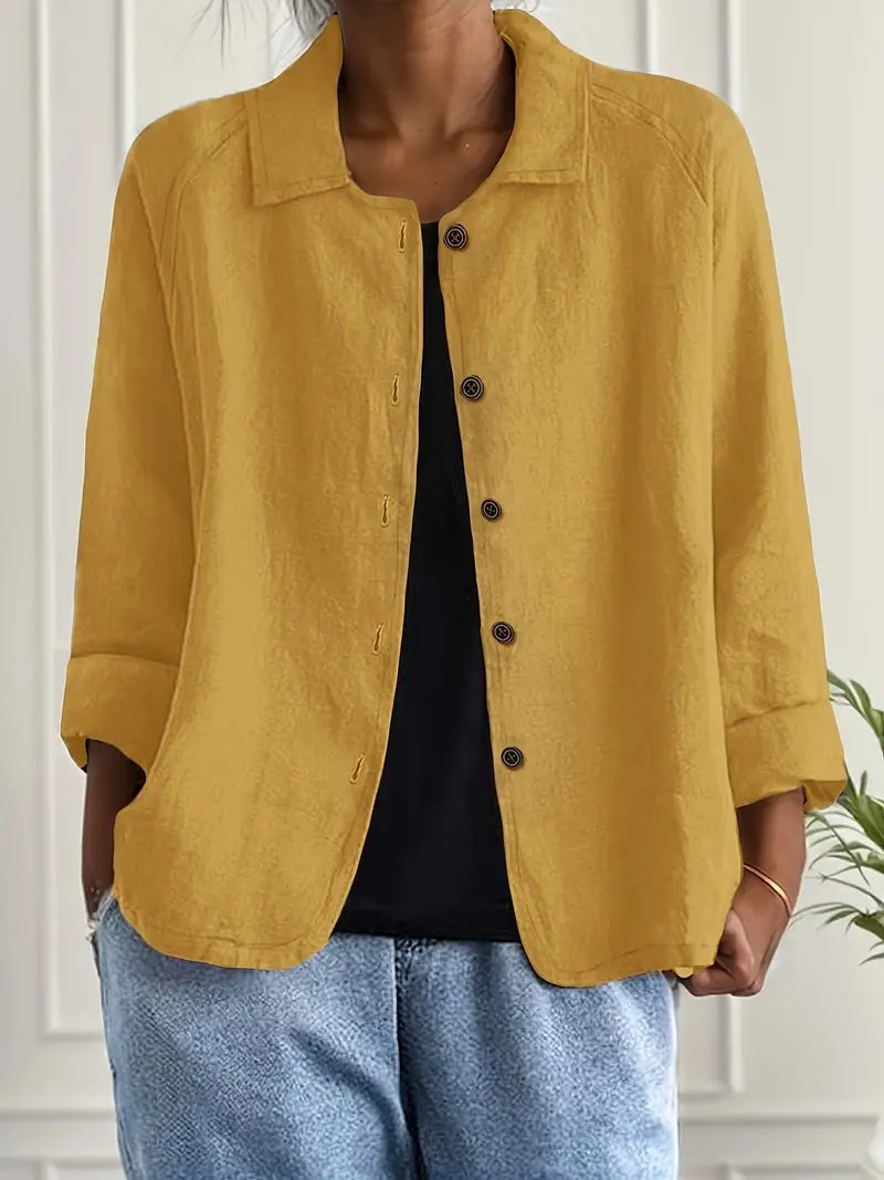 Übergangsjacke Damen Leichte Jacke mit Knopfleiste für den Sommer