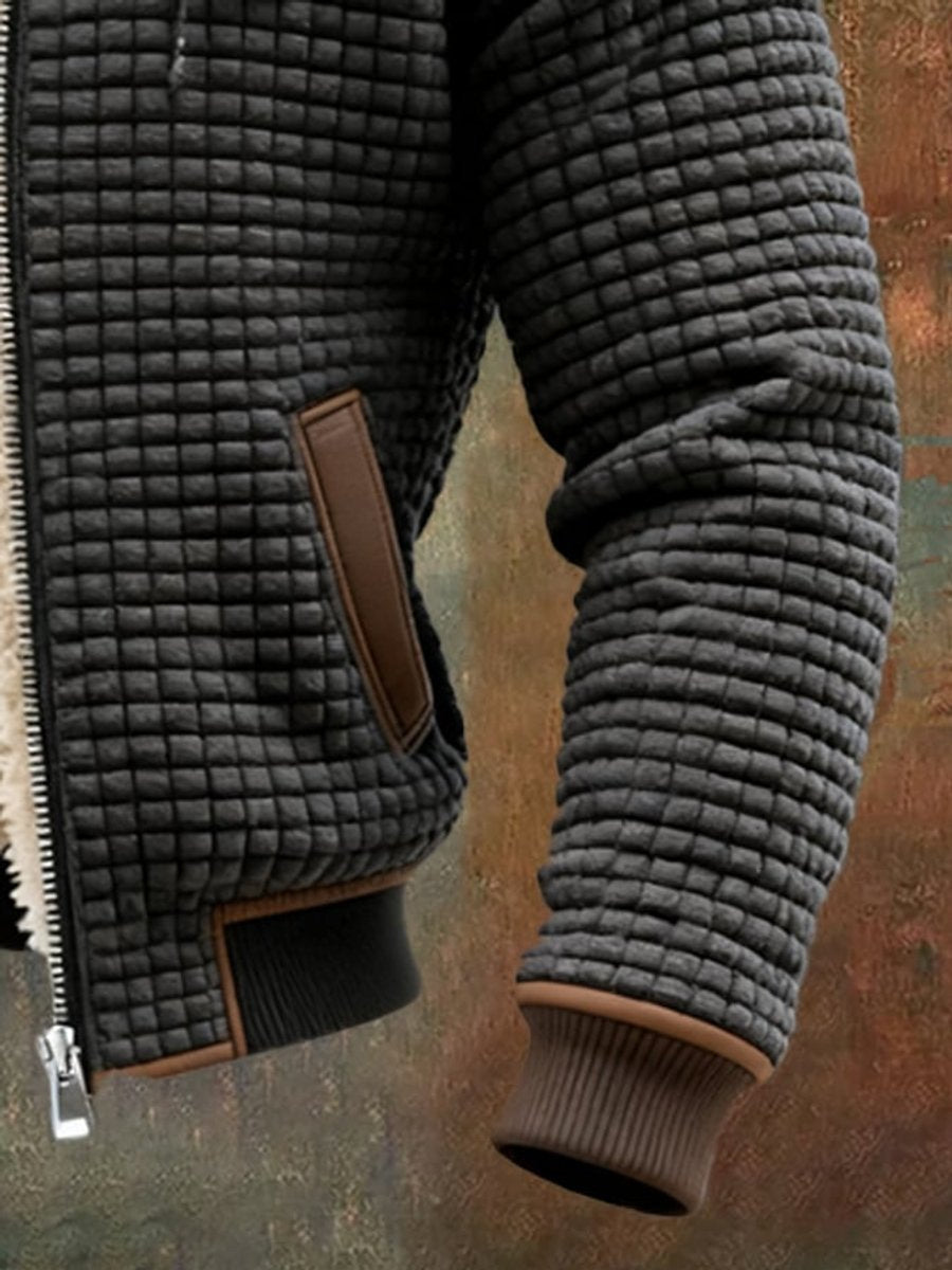 Winterjacke Herren aus Steppstoff mit Fleecefutter und Kapuze