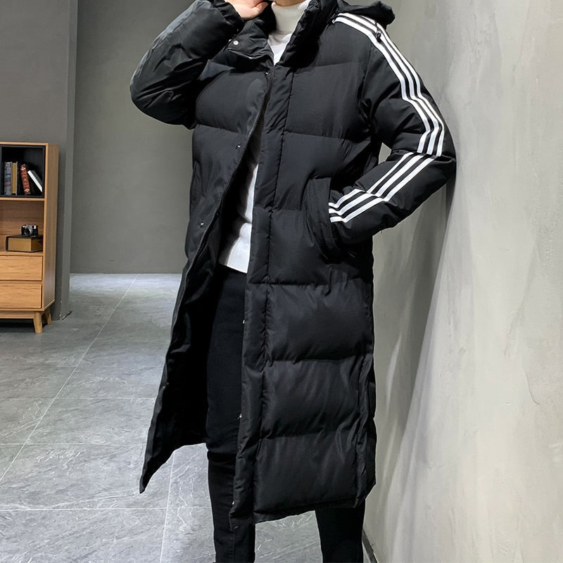 Winterjacke mit Steppung und langem Schnitt für Herren - Ansicht 3