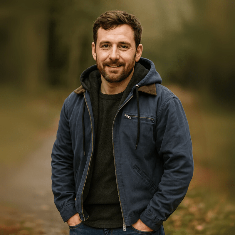Winterjacke mit Kapuze, Reißverschluss und Futter für Herren - Ansicht 4