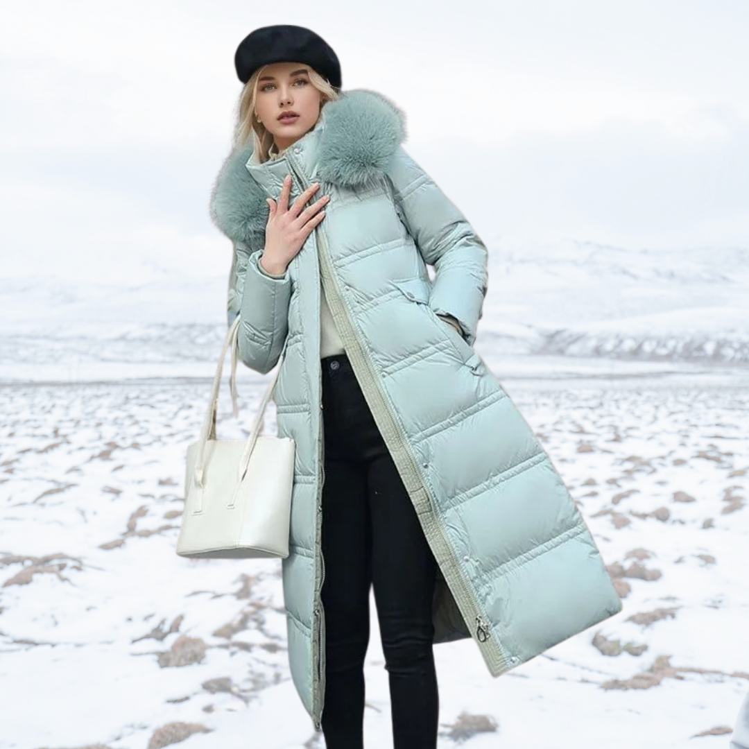 Winterjacke mit Kapuze und lockerem Schnitt für Damen