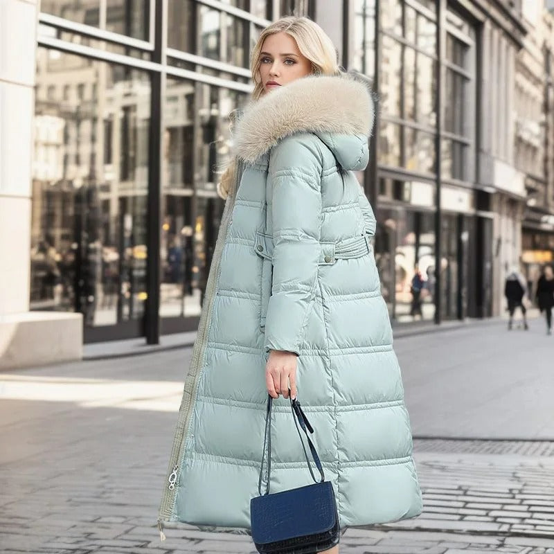 Winterjacke mit Kapuze und lockerem Schnitt für Damen