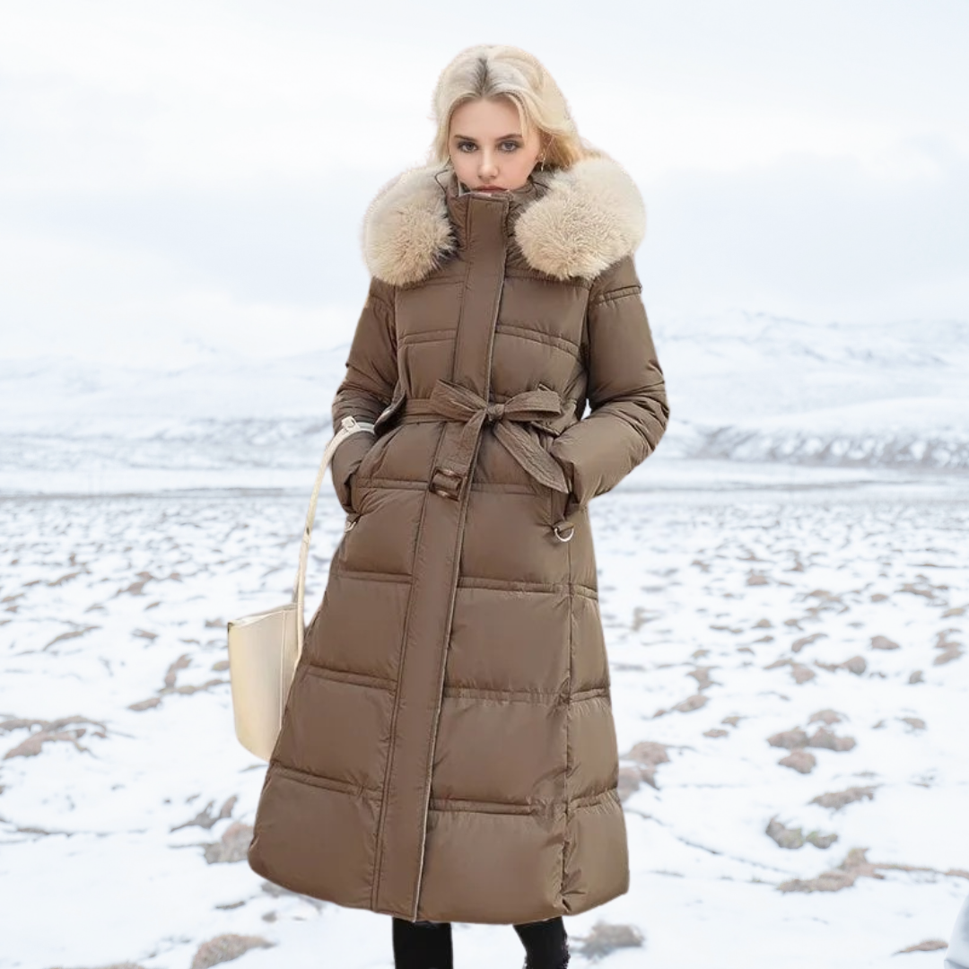 Winterjacke mit Kapuze und lockerem Schnitt für Damen