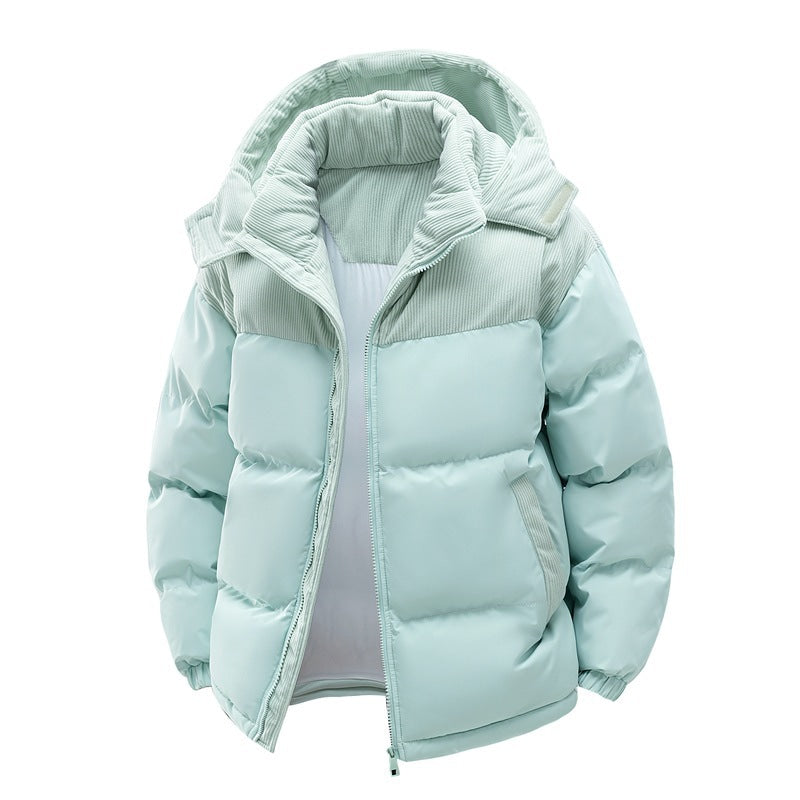 Winterjacke mit lockerem Schnitt und abnehmbarer Kapuze für Herren