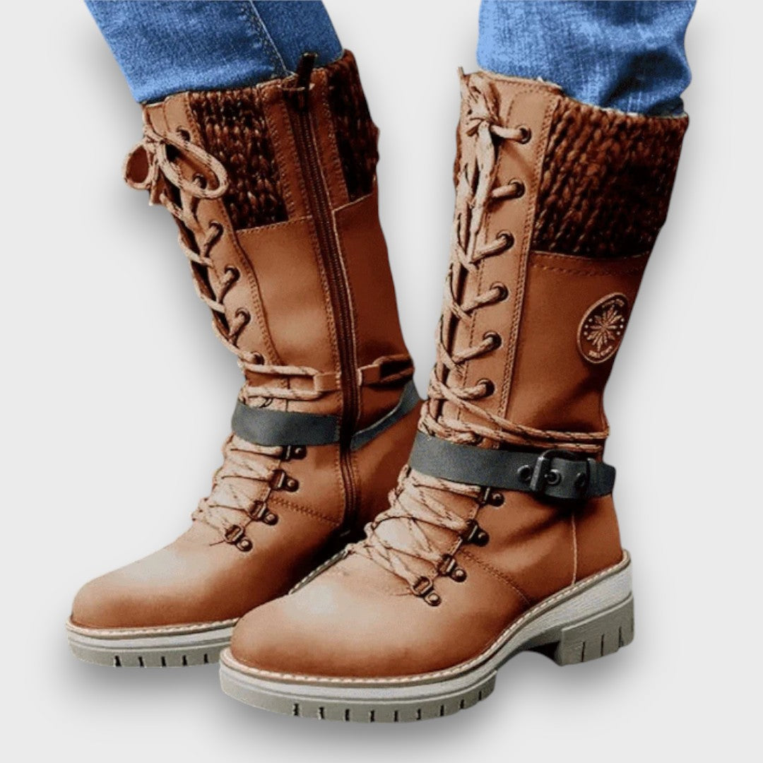 Winterschuh Damen mit Schnürung, hohem Schaft und rutschfester Sohle