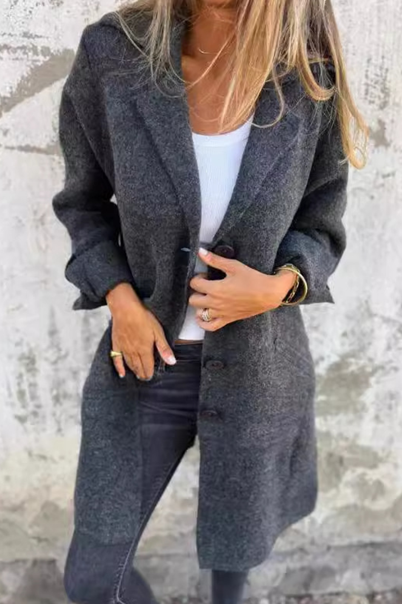 Bayer Modehaus - Damen Langer Mantel mit Reverskragen und Knopfleiste - Produktbild 8