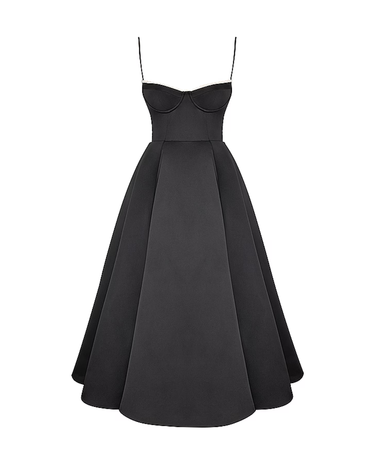 Damen Midikleid mit Herz-Ausschnitt und ausgestelltem Rock - weitere Ansicht
