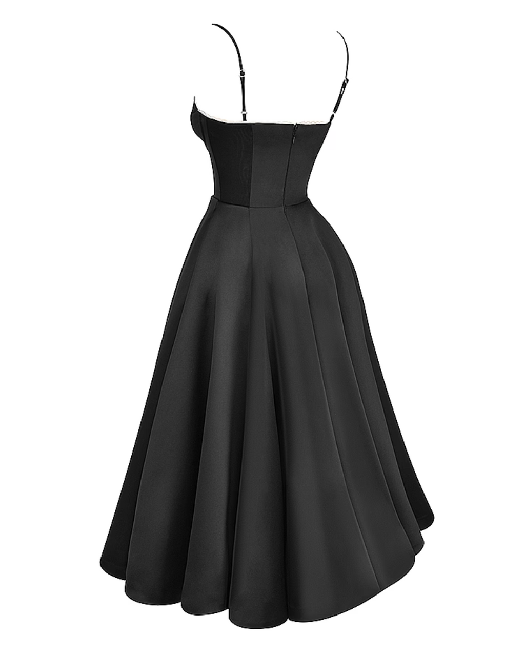 Damen Midikleid mit Herz-Ausschnitt und ausgestelltem Rock - weitere Ansicht