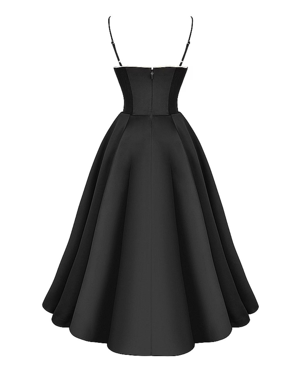 Damen Midikleid mit Herz-Ausschnitt und ausgestelltem Rock - weitere Ansicht